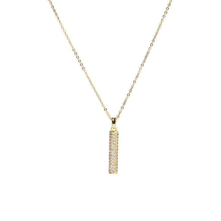 Isla Crystal Studded Gold Necklace