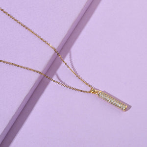 Isla Crystal Studded Gold Necklace