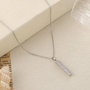 Isla Crystal Studded Silver Necklace - Salty Accessories