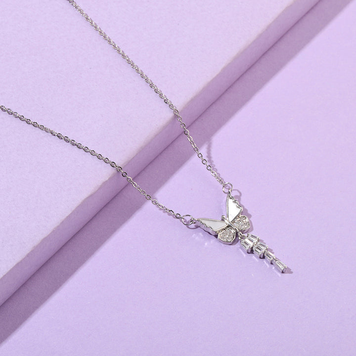 Avra Butterfly Silver Necklace - Salty Accessories