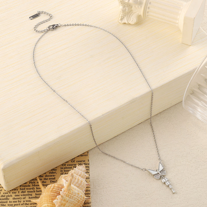 Avra Butterfly Silver Necklace - Salty Accessories