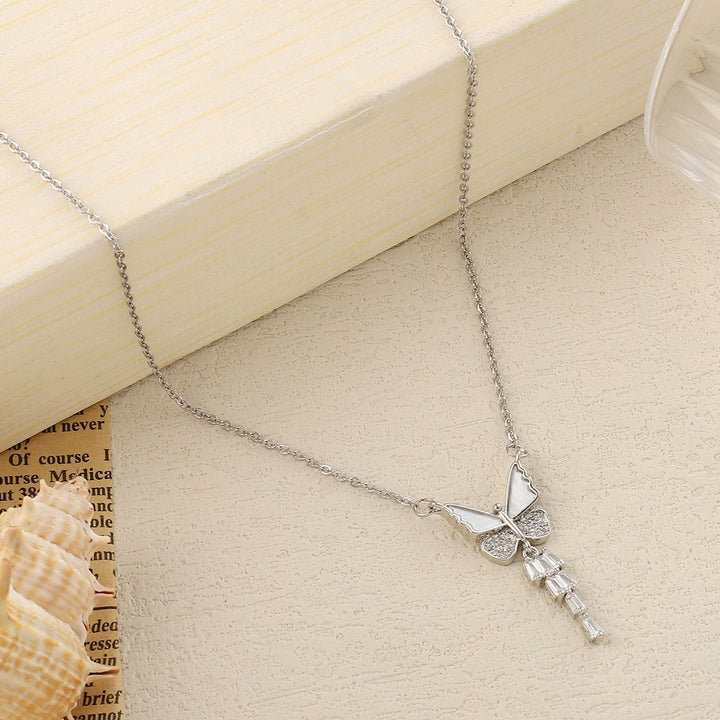 Avra Butterfly Silver Necklace - Salty Accessories