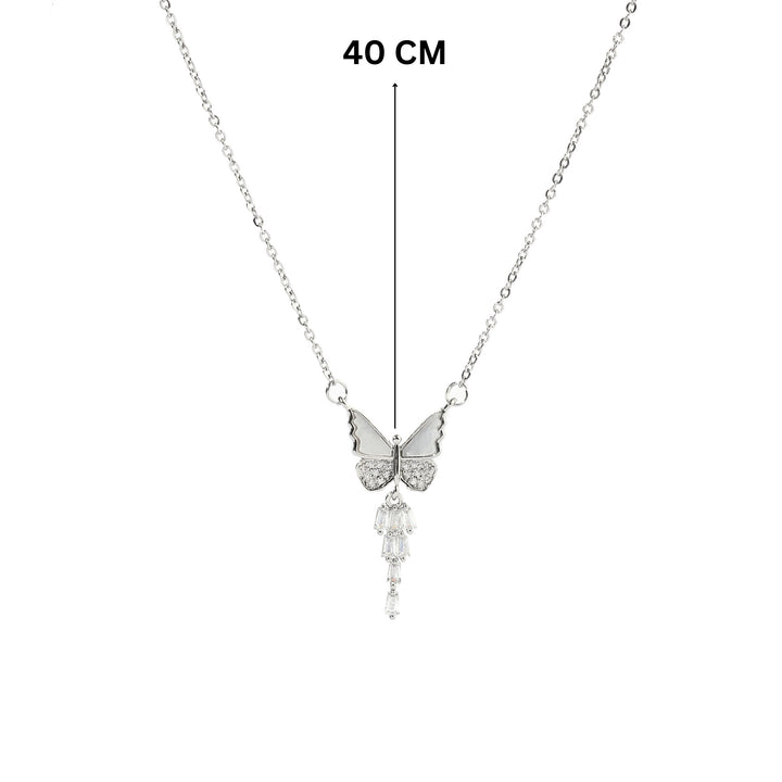 Avra Butterfly Silver Necklace - Salty Accessories