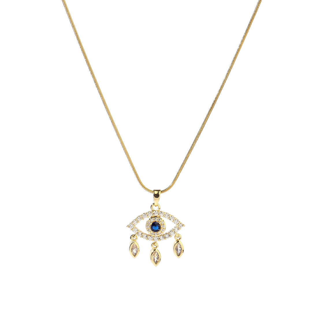 Neith Evil Eye Gold Necklace - Salty Accessories