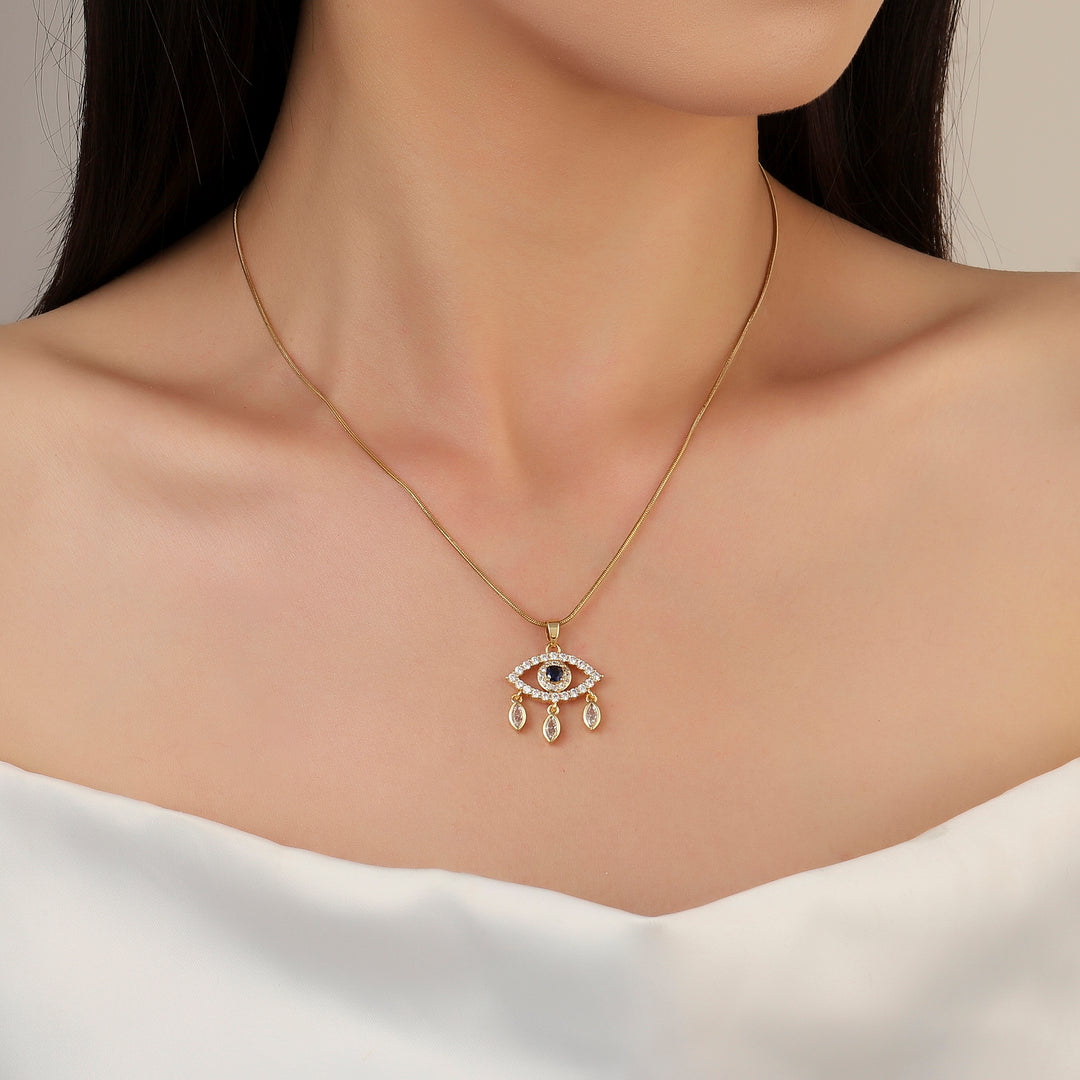 Neith Evil Eye Gold Necklace