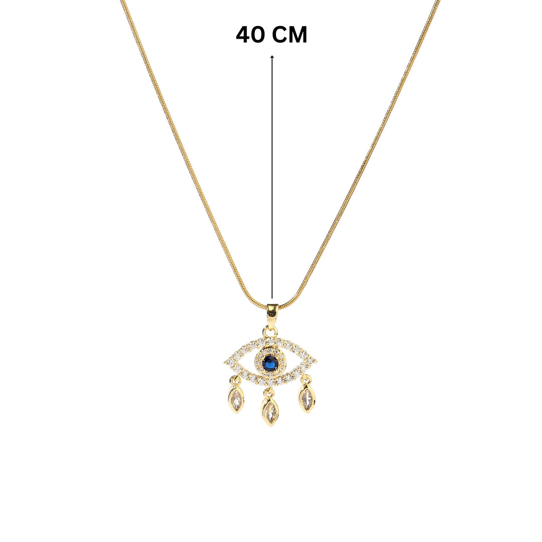 Neith Evil Eye Gold Necklace - Salty Accessories