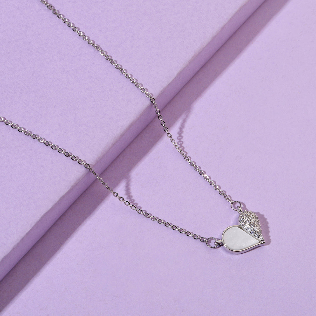 Cutie Studded Heart Gold Necklace - Salty Accessories