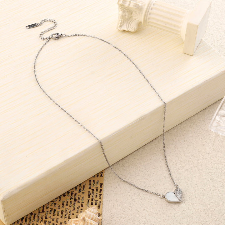 Cutie Studded Heart Gold Necklace - Salty Accessories