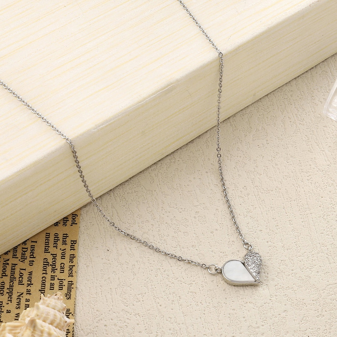 Cutie Studded Heart Gold Necklace - Salty Accessories