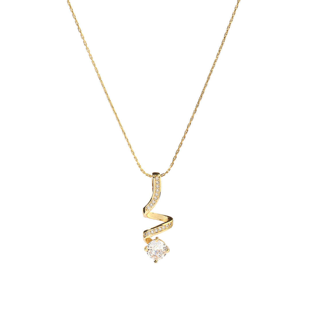 Unwrap Solitaire Gold Necklace - Salty Accessories