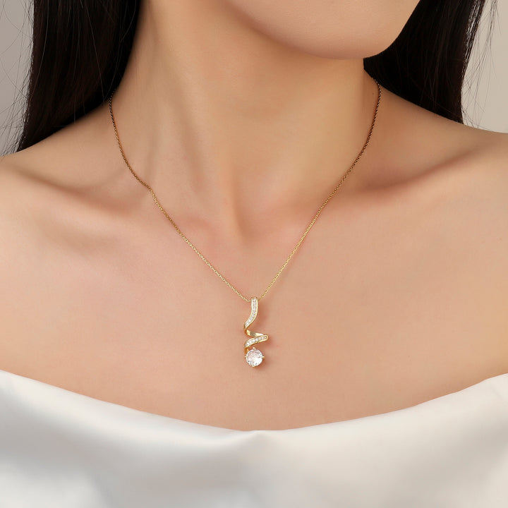 Unwrap Solitaire Gold Necklace - Salty Accessories