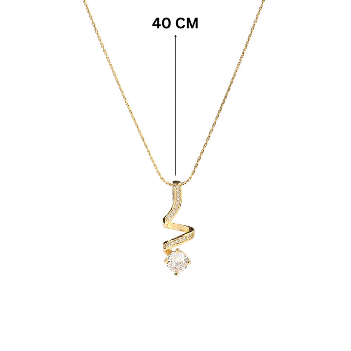 Unwrap Solitaire Gold Necklace