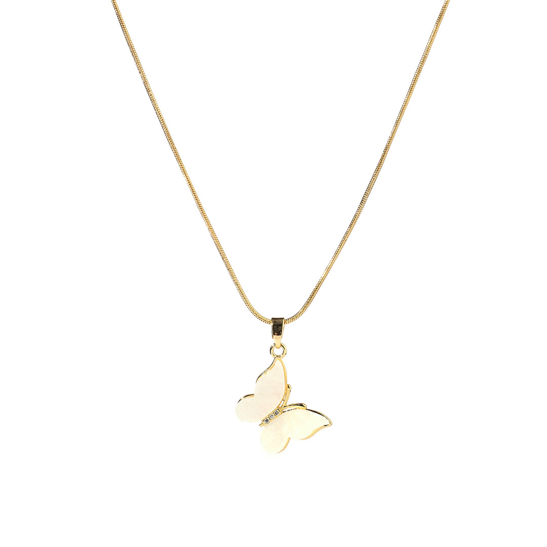 On The Fly Studded Gold Necklace