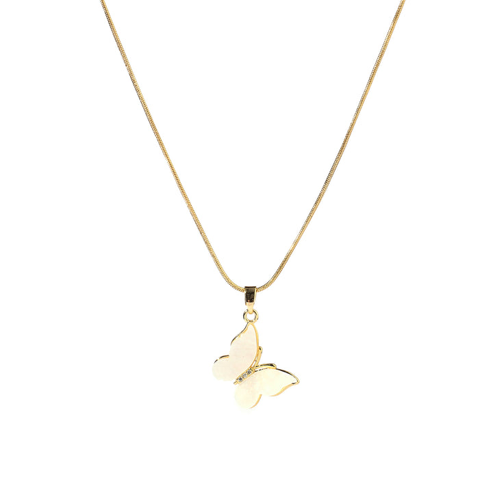 On The Fly Studded Gold Necklace