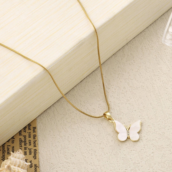 On The Fly Studded Gold Necklace