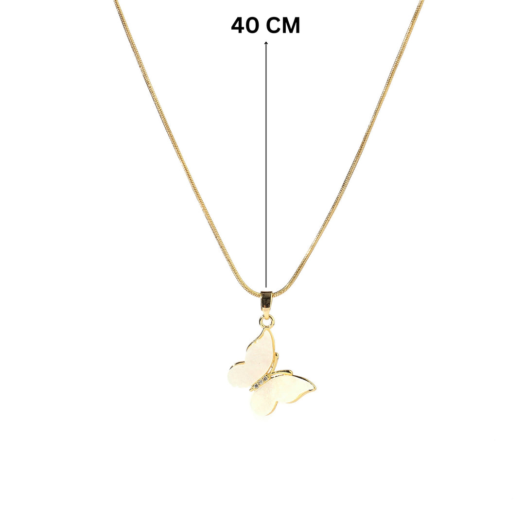 On The Fly Studded Gold Necklace