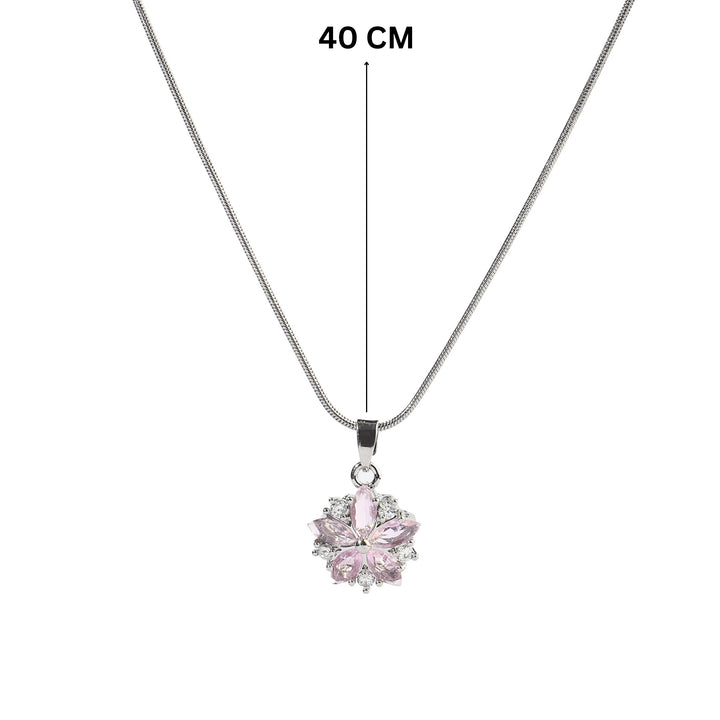 Floral Flake Crystal Necklace