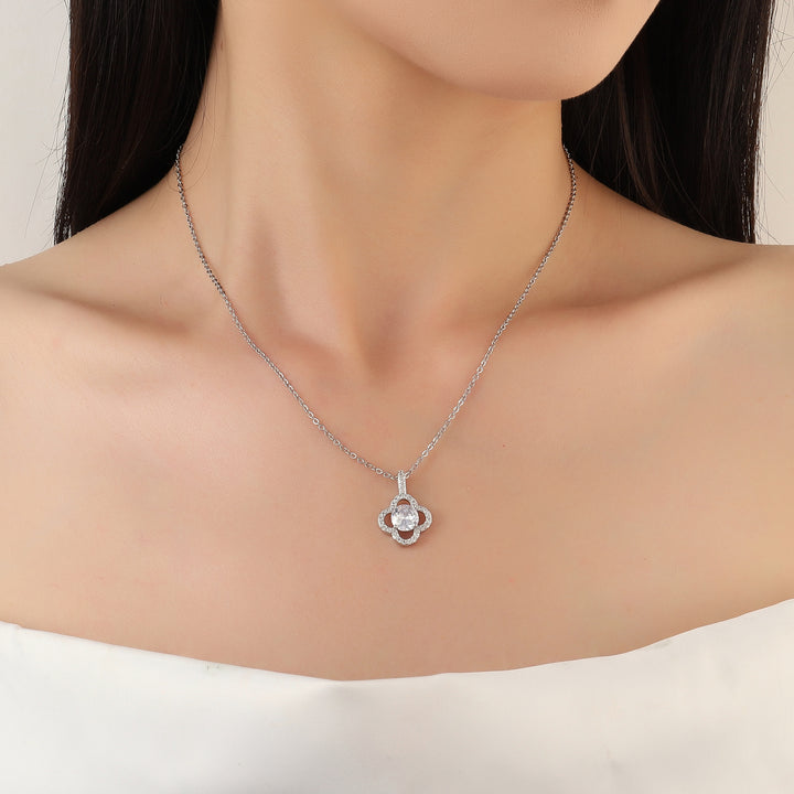 Bauble Crystal Clover Necklace - Salty Accessories