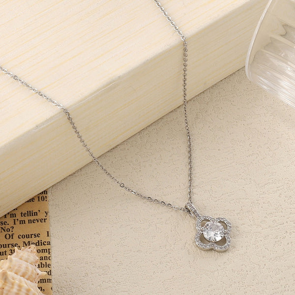 Bauble Crystal Clover Necklace