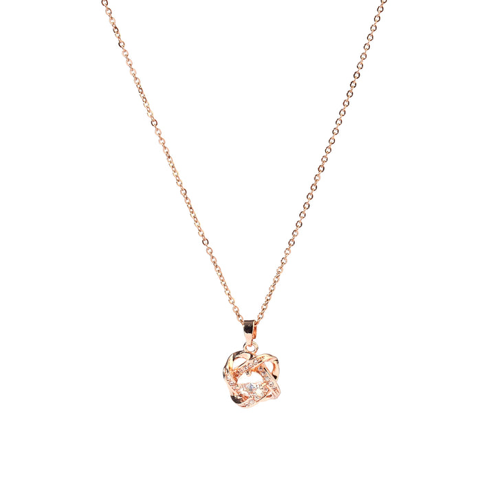 Warpped Solitaire Rosegold Necklace - Salty Accessories