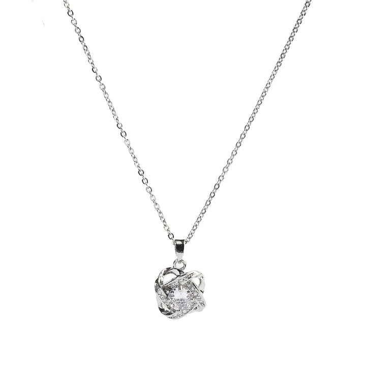 Warpped Solitaire Silver Necklace - Salty Accessories