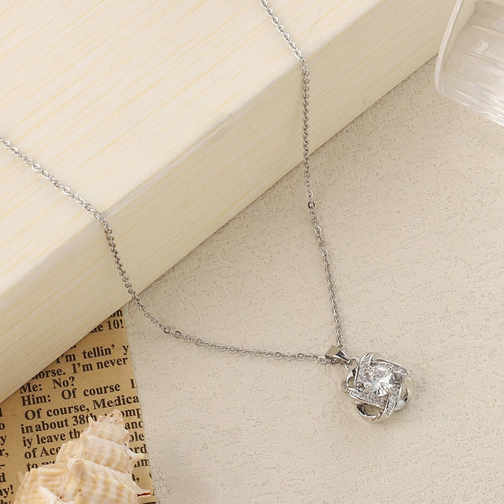Warpped Solitaire Silver Necklace - Salty Accessories
