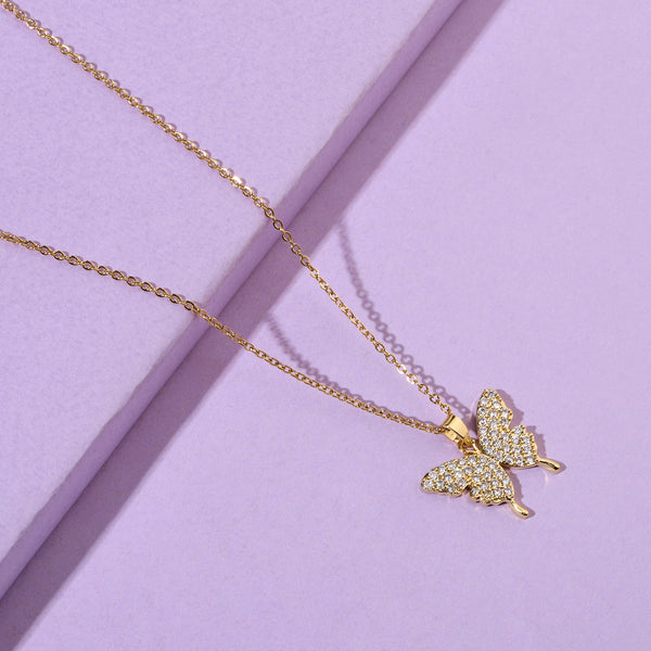 Eirene Butterfly Gold Necklace