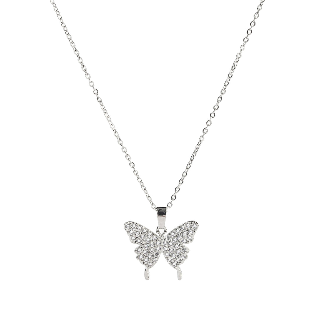 Eirene Butterfly Silver Necklace