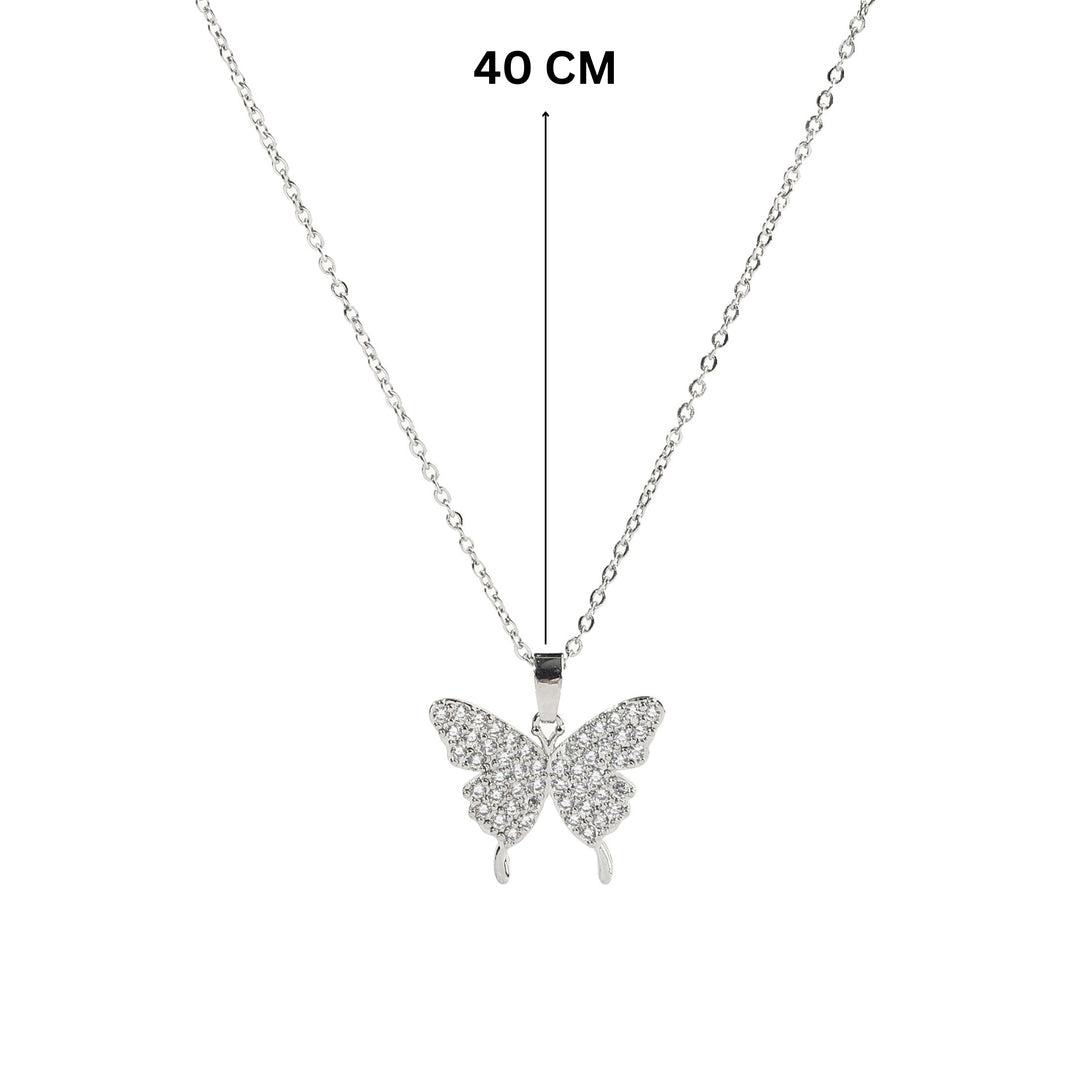 Eirene Butterfly Silver Necklace - Salty Accessories