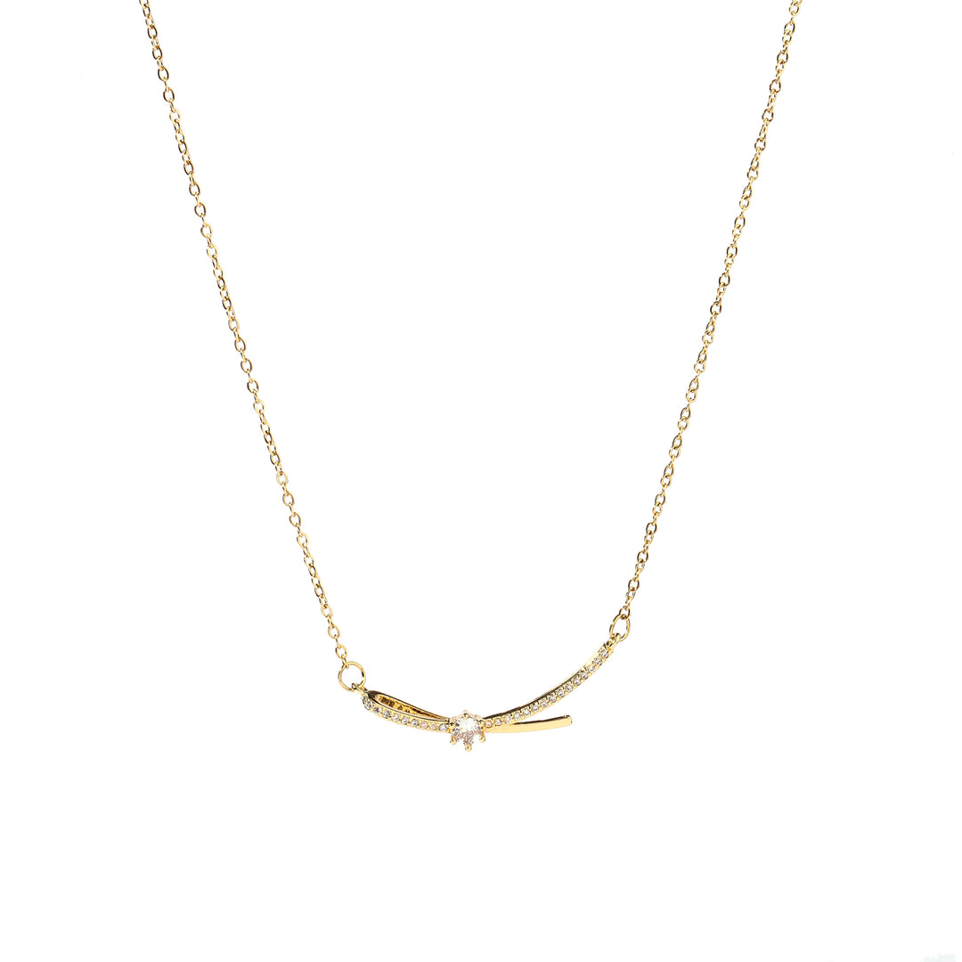 Eliza Crystal Gold Necklace - Salty Accessories