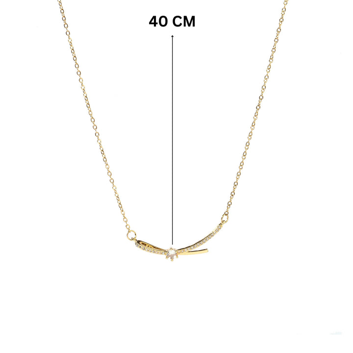 Eliza Crystal Gold Necklace