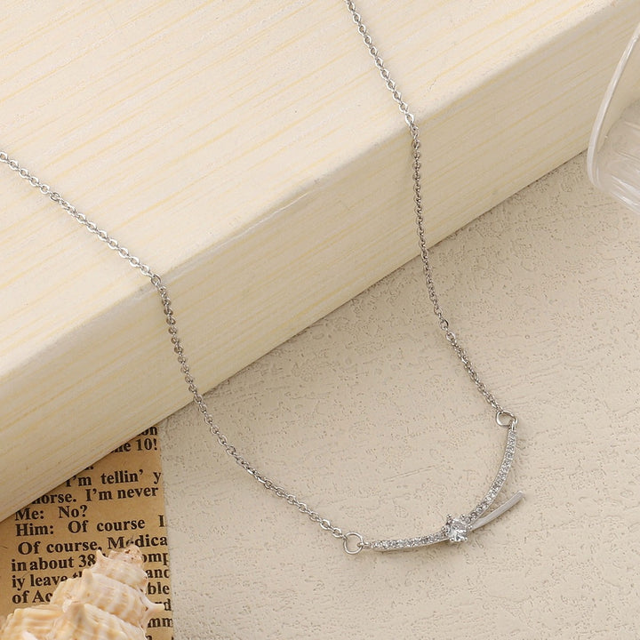 Eliza Crystal Silver Necklace