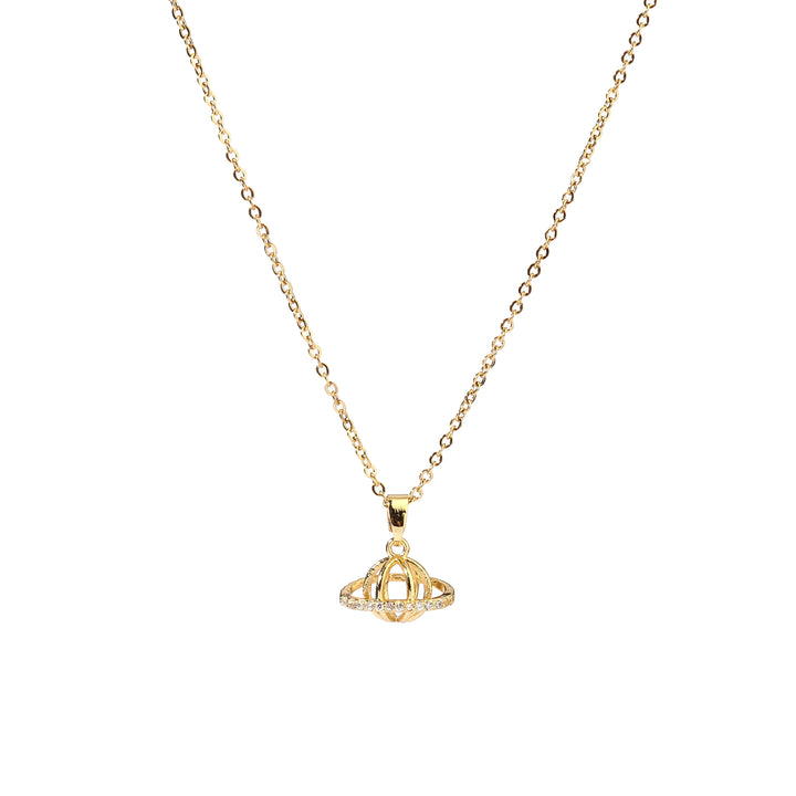 Studded Orbit Gold Necklace - Salty Accessories