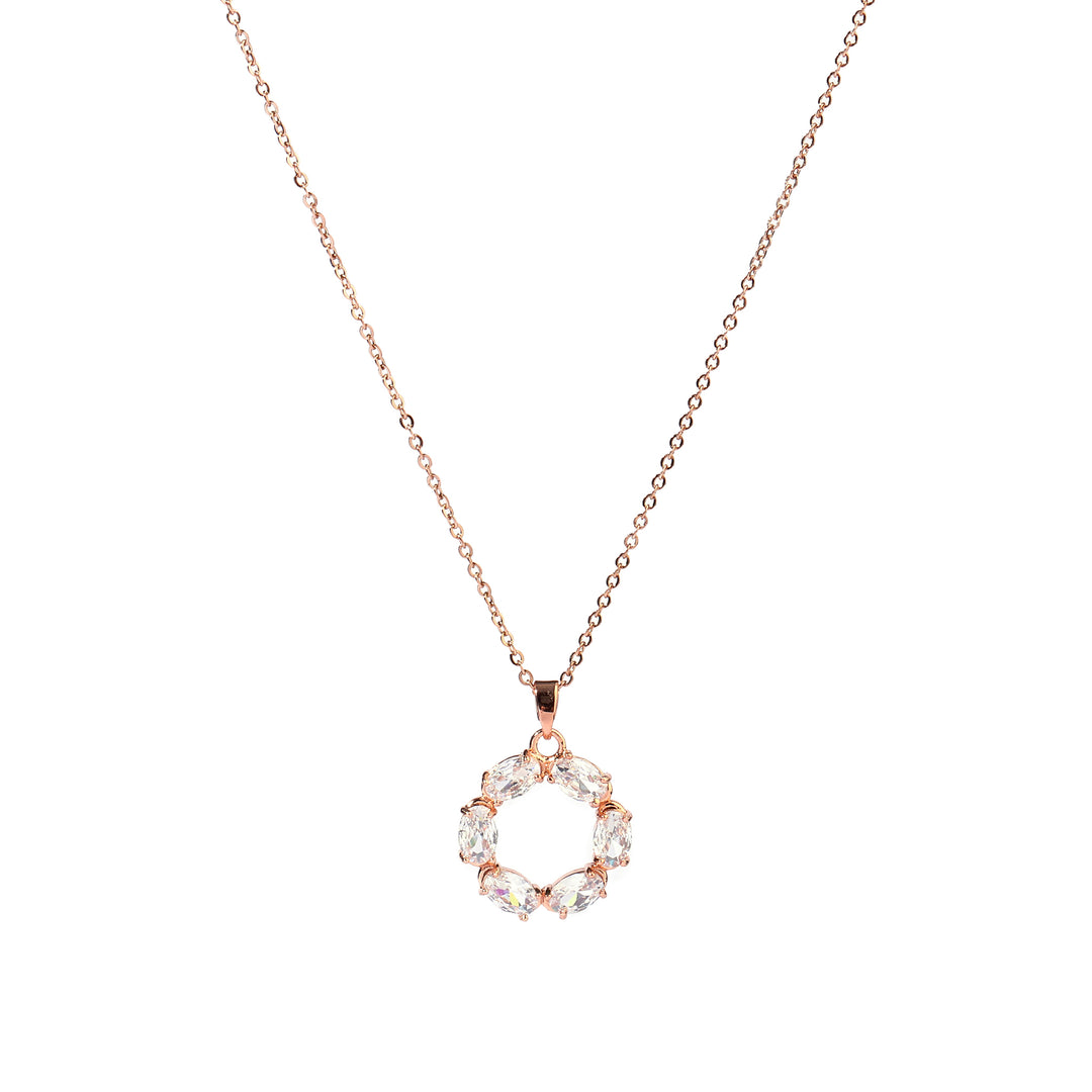 Drea Crystal Rosegold Necklace