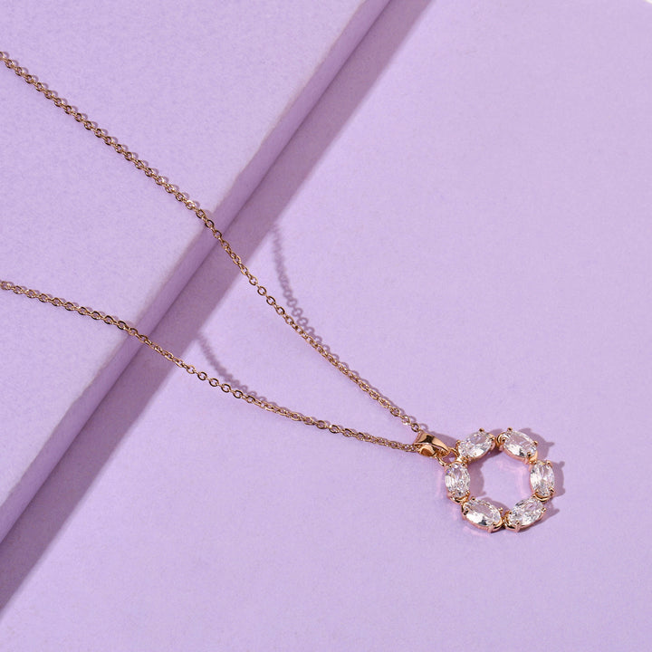 Drea Crystal Rosegold Necklace