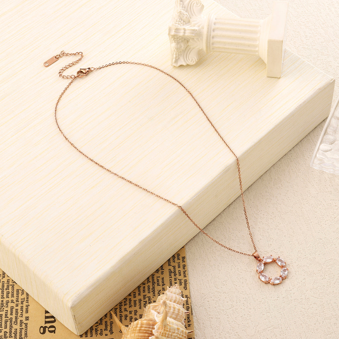 Drea Crystal Rosegold Necklace