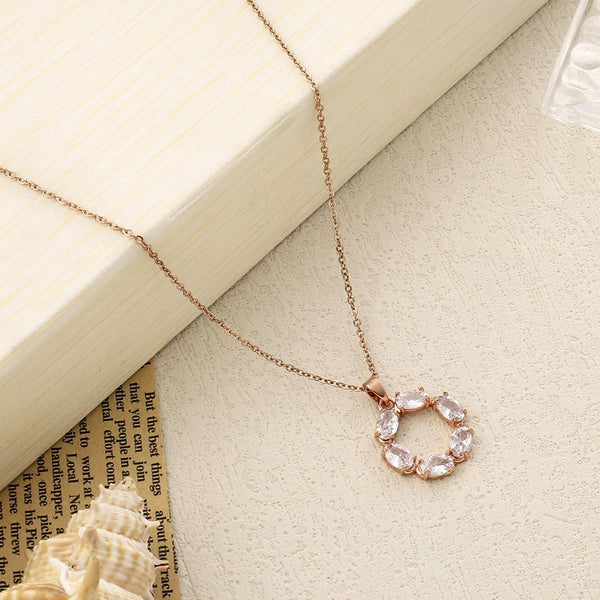 Drea Crystal Rosegold Necklace