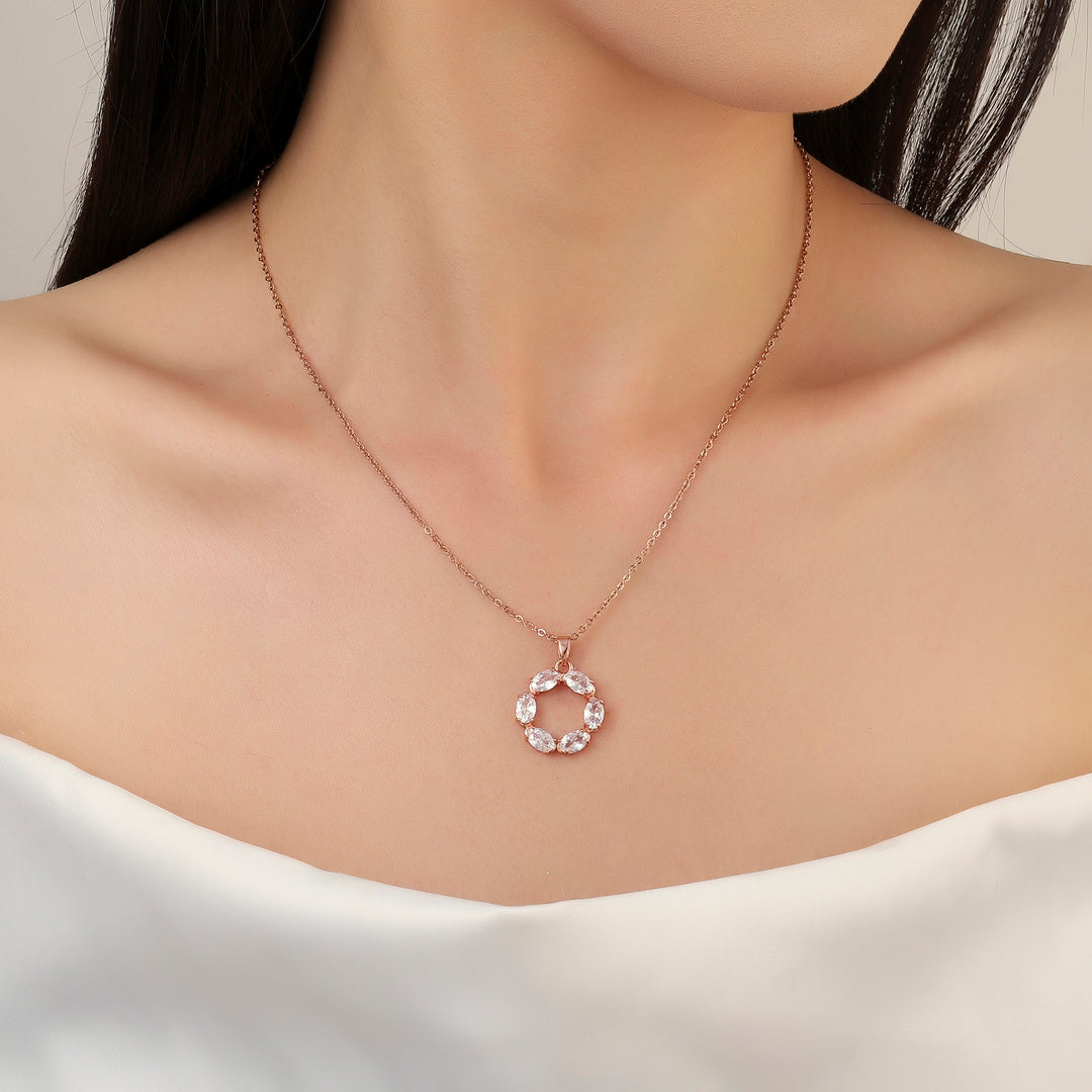 Drea Crystal Rosegold Necklace