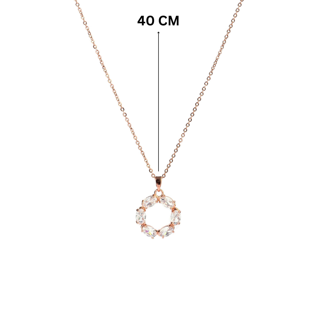 Drea Crystal Rosegold Necklace