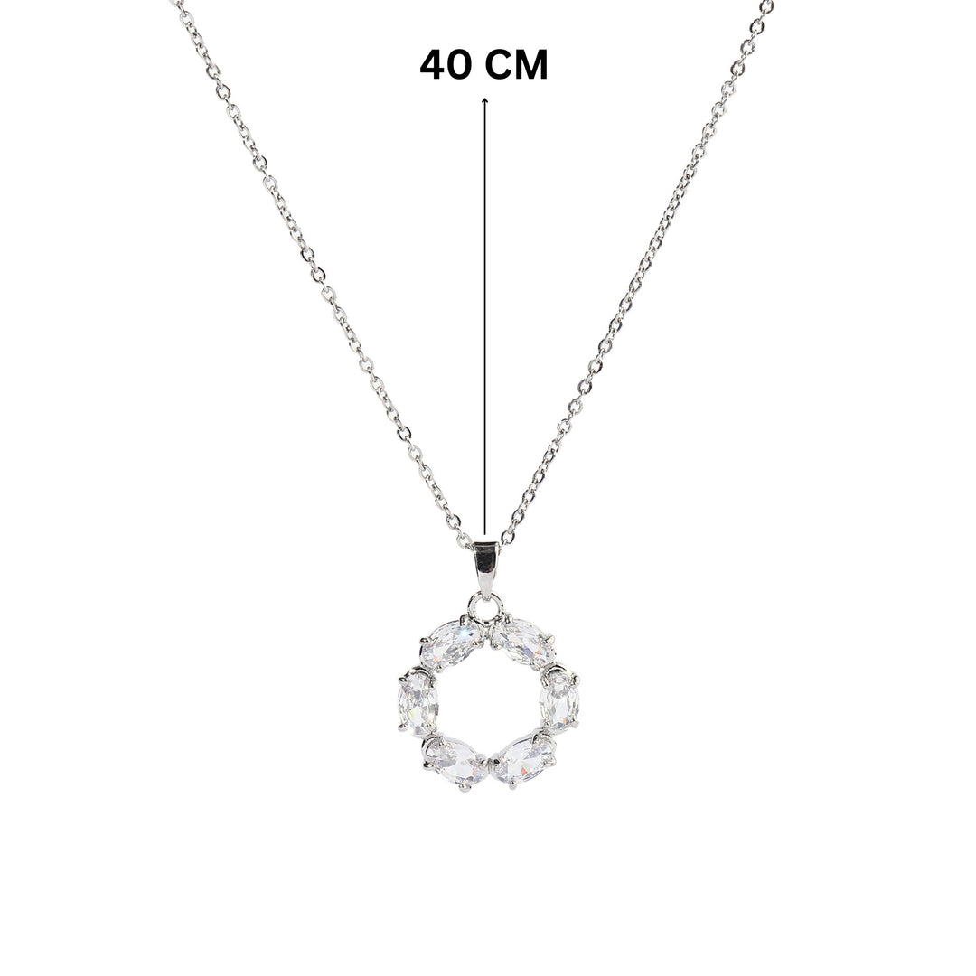 Drea Crystal Silver Necklace - Salty Accessories