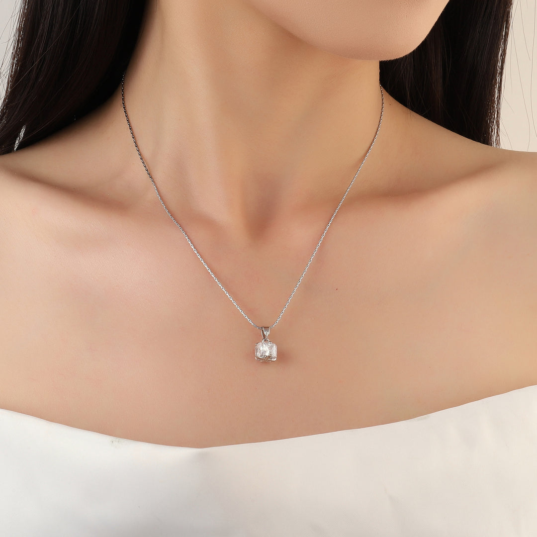 Dione Crystal Silver Necklace - Salty Accessories