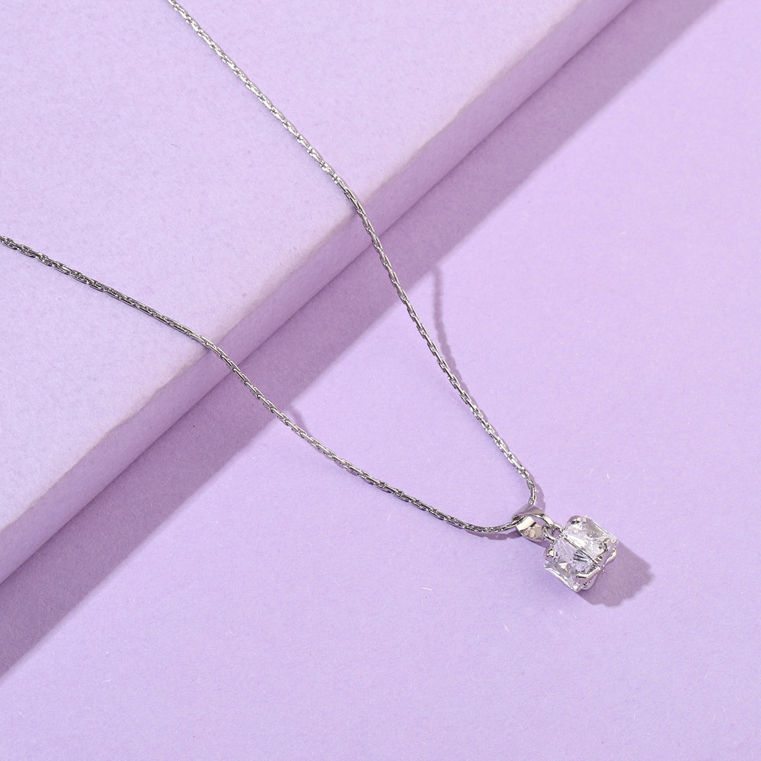 Dione Crystal Silver Necklace - Salty Accessories