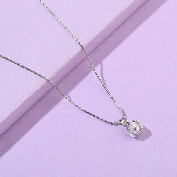 Dione Crystal Silver Necklace