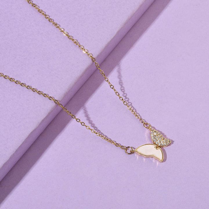 Mismatched Wingy Gold Necklace