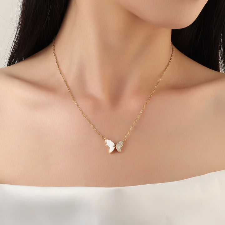 Mismatched Wingy Gold Necklace