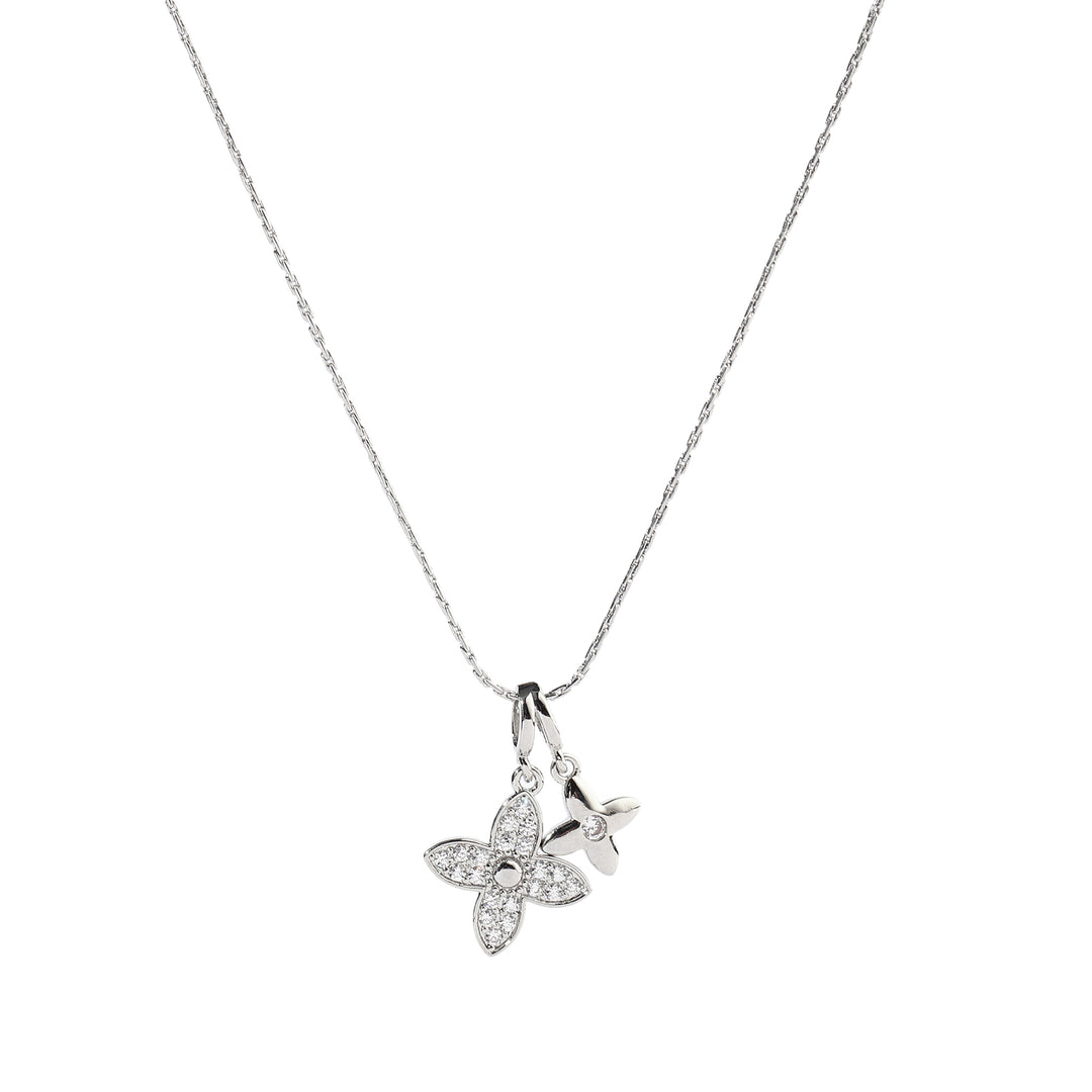 Estelle Studded Silver Necklace