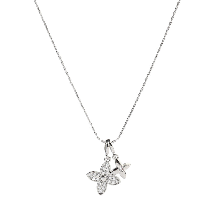 Estelle Studded Silver Necklace