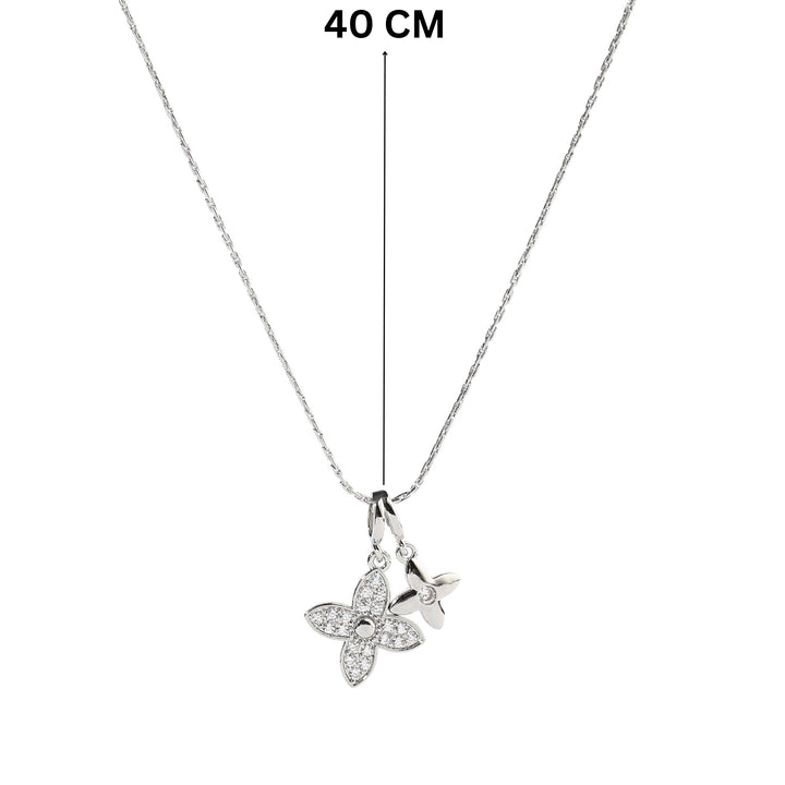 Estelle Studded Silver Necklace
