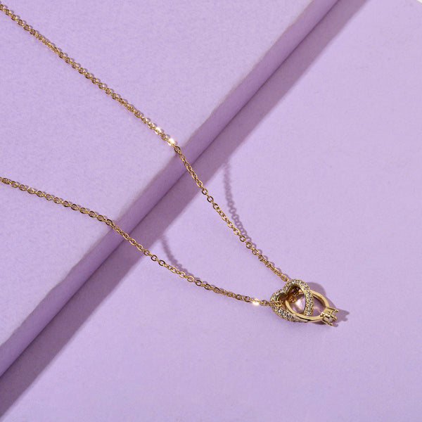 Elvi Ring heart Gold Necklace