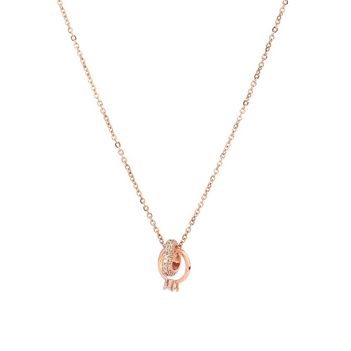 Elvi Ring heart RoseGold Necklace